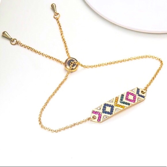 Rhinestone Bar Bracelet - Picture 1 of 3